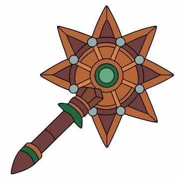 Aztec-obsidian-weapon Stock Illustration