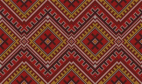 Aztec peruvian knit pattern, mexican ornament Stock Illustration