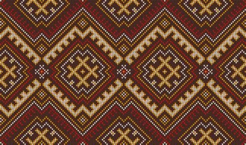 Aztec peruvian mexican knit pattern or ornament Illustrazione stock