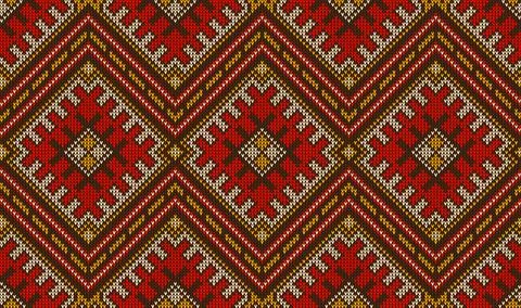 Aztec peruvian mexican knit pattern, background Illustrazione stock