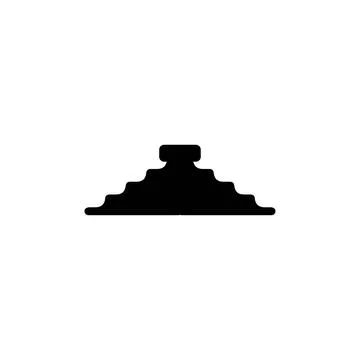 Aztec pyramid icon. Simple style poster background symbol. Aztec pyramid br.. Illustrazione stock