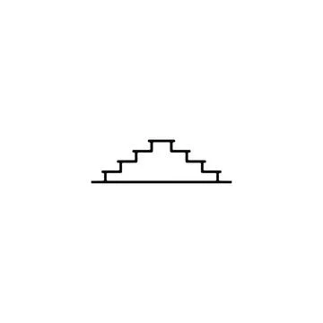 Aztec pyramid icon. Simple style poster background symbol. Aztec pyramid br.. Stock-Illustration