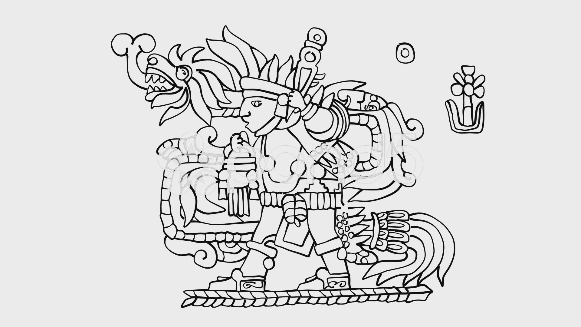 quetzalcoatl drawing