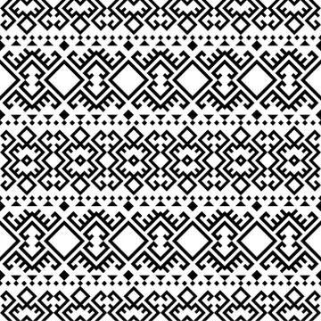 Aztec Seamless ethnic pattern design vector background Stock Illustration