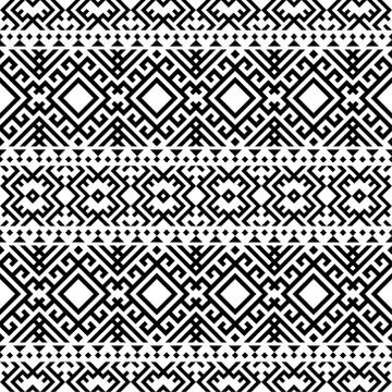Aztec Seamless ethnic pattern design vector background Stock Illustration