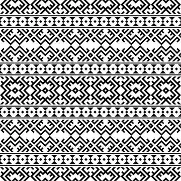 Aztec Seamless ethnic pattern design vector background Stock Illustration