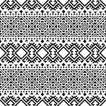 Aztec Seamless ethnic pattern design vector background Stock Illustration