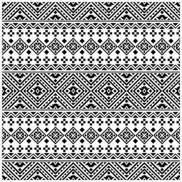 Aztec Seamless Ethnic Pattern design vector. Illustration of Ornament Pattern Stock Illustration