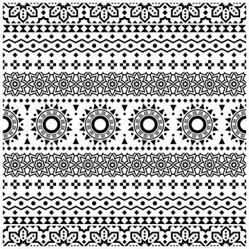 Aztec Seamless Ethnic Pattern design vector. Illustration of Ornament Pattern Stock Illustration