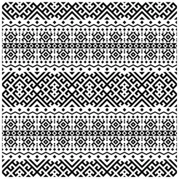 Aztec Seamless Ethnic Pattern Illustration vector with tribal design in black Illustrazione stock