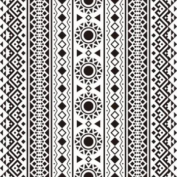 Aztec seamless ethnic pattern texture background design vector 스톡 일러스트