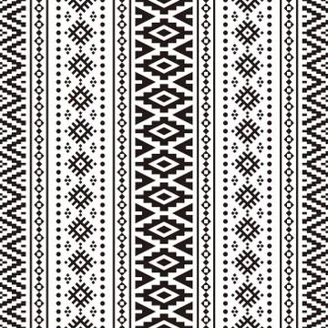 Aztec seamless ethnic pattern texture background design vector Stock Illustration
