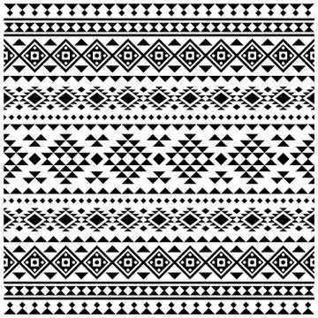 Aztec seamless pattern ethnic background design vector. Illustration of Tradi Stock Illustration