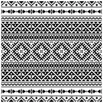 Aztec seamless pattern ethnic background design vector. Illustration of Tradi 스톡 일러스트