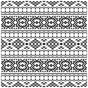 Aztec seamless pattern ethnic background design vector. Illustration of Tradi Stockillustratie