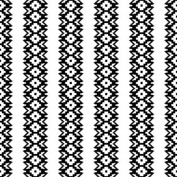 Aztec seamless stripe pattern design. Ethnic pixel style. Illustrazione stock