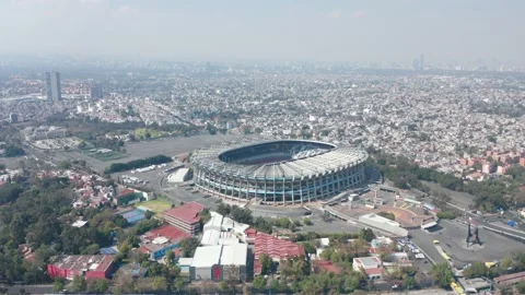 Aztec Stadium Mexico City Skyline Aerial... | Stock Video | Pond5