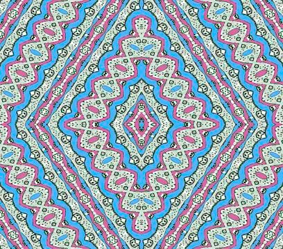 Aztec Style Pattern in Pastel Colors Stock Illustration
