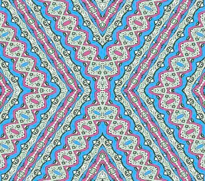 Aztec Style Pattern in Pastel Colors Stock Illustration