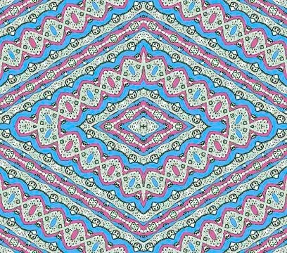 Aztec Style Pattern in Pastel Colors Stock Illustration