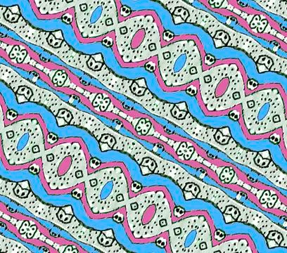 Aztec Style Pattern in Pastel Colors イラスト素材