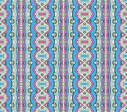 Aztec Style Pattern in Pastel Colors Stock Illustration