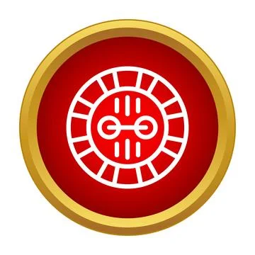 Aztec sun stone calendar flat icon design Illustrazione stock