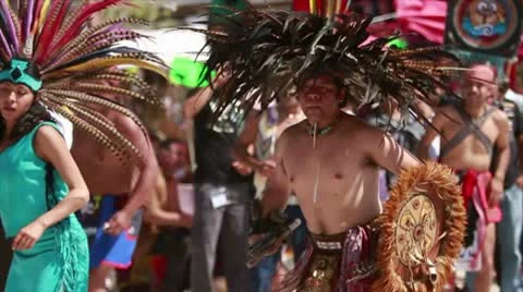 Aztec Sundancers Stock Footage 10571065