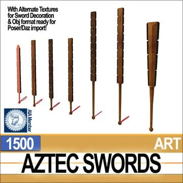 Aztec Swords Collection 3D Model