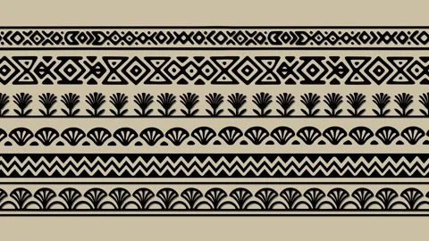 Aztec Symbol Loop Background, Ancient Civilization Motif in Motion Видео 317430162