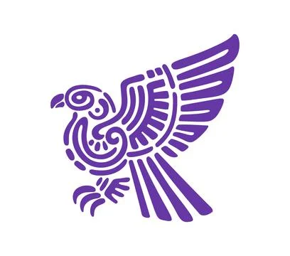 Aztec totem eagle, Mayan and Inca tribal symbol Stock Illustration