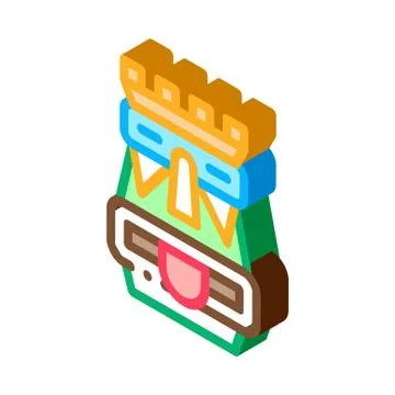 Aztec Totem Isometric Icon Vector Illustration Illustrazione stock