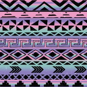 Aztec tribal seamless pattern Stock Illustration