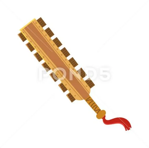 Aztec weapon tribal culture element icon Stock Illustration