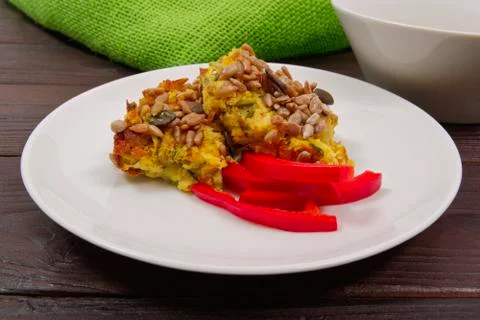 Azuki with vegetables on steam on a table Foto stock