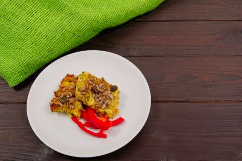 Azuki with vegetables on steam on a table Stock Photos