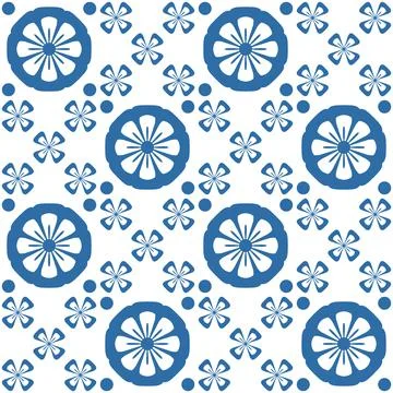 Azulejo ceramic tiles retro motif for interior decor, vector Illustration イラスト素材