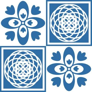 Azulejo retro pattern tiles for wall and floor decoration design Ilustración de archivo