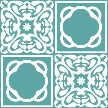 Azulejo seamless pattern stylish trendy ceramic tile design element for kitch Ilustración de archivo