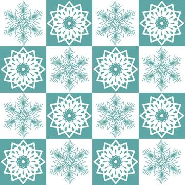 Azulejo seamless pattern stylish trendy ceramic tile design element for kitch Stock Illustration