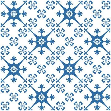Azulejo square ceramic spanish tile for kitchen backsplash design, retro geom Stock Illustration