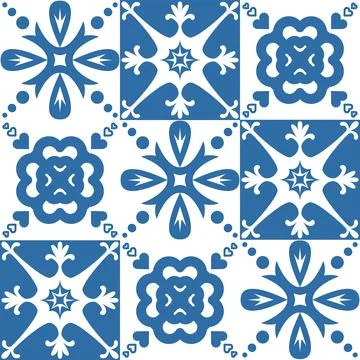 Azulejo tile seamless pattern for decor, vector illustration traditional span Ilustración de archivo