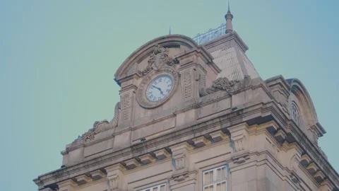 Azulejo tile walls inside Sao Bento station. Stock Footage 327687166