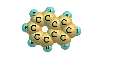 Azulene molecular structure on white background Stock Illustration