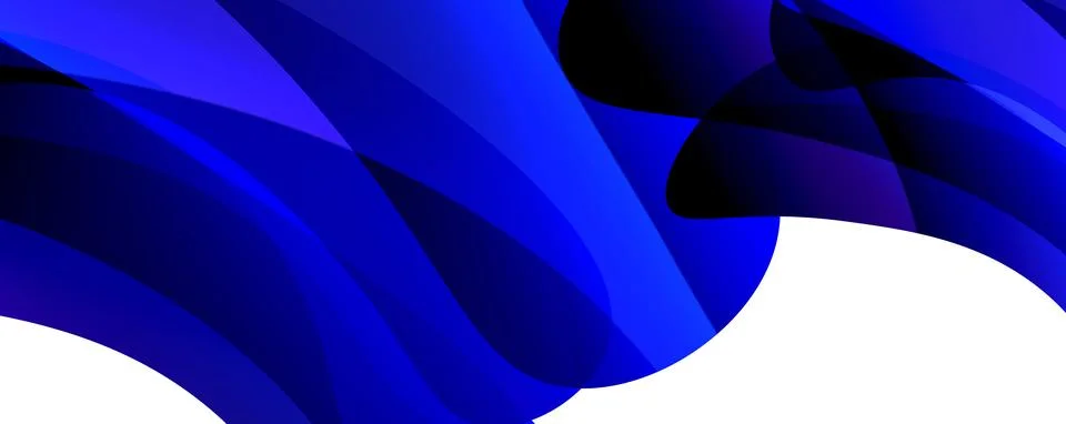 Azure and violet wave pattern swaying in the wind on white background Stock Illustration