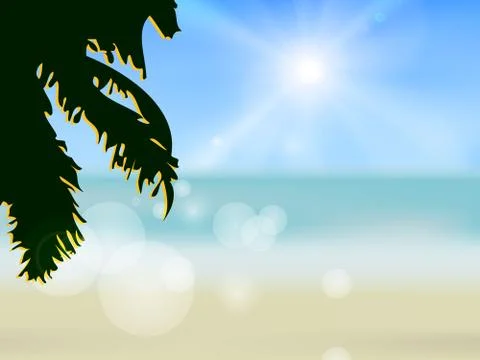 Azure beach Illustrazione stock