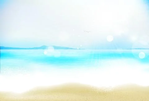 Azure beach ocean Stock Illustration