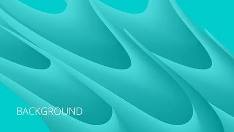 Azure blue abstract background with 3d texture, wavy lines Stock Illustration