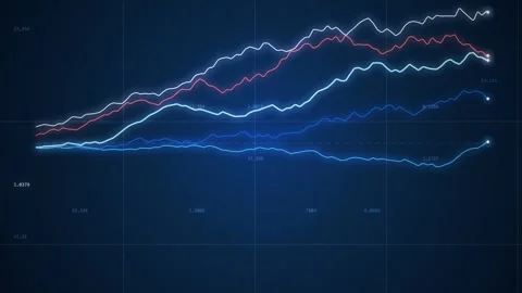 Azure Blue Stock Index Comparison Chart Stock Footage 343047724