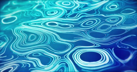 Azure blue wavy abstract background with swirly design line with futuristic Stockbeeldmateriaal 171566624